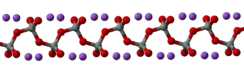 Ball and stick model of polymeric sodium silicate