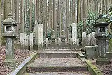 The Soga brothers' grave at Soga Hachiman Shrine, in Kamiide, Fujinomiya, Shizuoka Prefecture