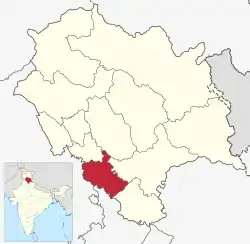 Location in Himachal Pradesh