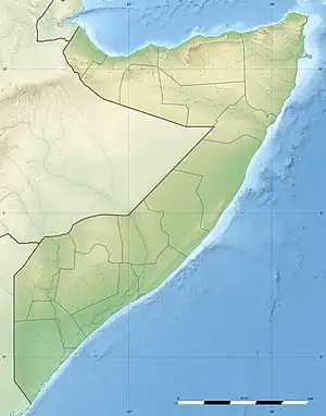 Battle of Bandiradley is located in Somalia