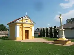 Saint Roch Chapel with stone cross