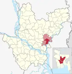 Location of Sonargaon