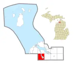 Location within Charlevoix County