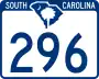 South Carolina Highway 296 marker