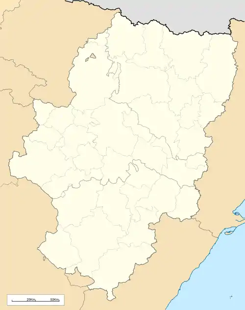 Lagata is located in Aragon