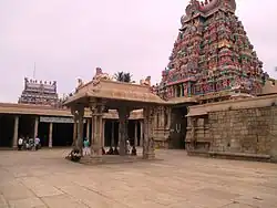 Image 6The hall in front of Ranganayaki's shrine, Srirangam, where Kambar is said to have recited his works on Kamba Ramayanam (from Tamils)