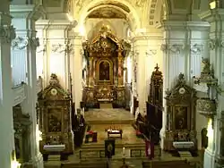 High altar and side altars in the Premonstratensian Monastery Church of St. Maria and St. Verena in Rot an der Rot Abbey