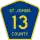 County Road 13 marker