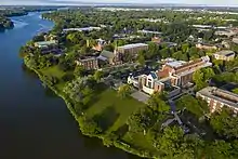 Aerial view of St. Norbert College.