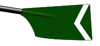 St Cuthbert's Society Boat Club: dark green with white chevron