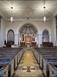 Organ façade towards the chancel