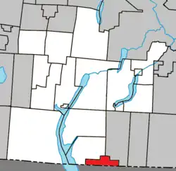 Location within Memphrémagog RCM