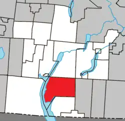 Location within Memphrémagog RCM