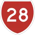 State Highway 28 marker