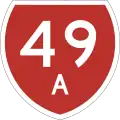 State Highway 49A marker