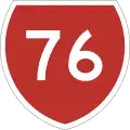 State Highway 76 marker