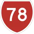 State Highway 78 marker