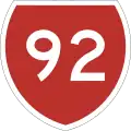 State Highway 92 marker