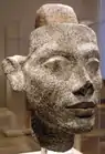 Granite statue of the head of Queen Nefertiti, from the workshop of the sculptor Thutmose, on display at the Egyptian Museum of Berlin