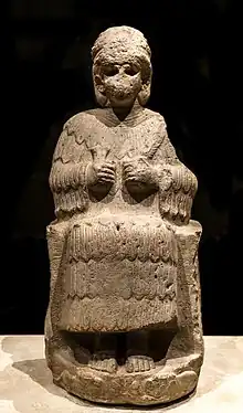 Statue of goddess Narundi dedicated by Puzur-Inshushinak, with inscriptions in Linear Elamite and in Akkadian, Louvre Museum