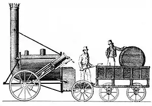 Stephenson’s Rocket, contemporary drawing