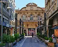 The old Banque de Salonique, often called stock exchange, in Stoa Malakopi