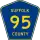 County Route 95 marker