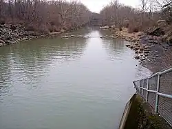 Sugar Creek just below the Beach City Dam