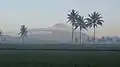 Silhouette of Mount Sumbing from Bondowoso, Mertoyudan