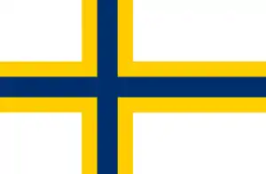 Unofficial flag of the Finnish speaking minority in Sweden