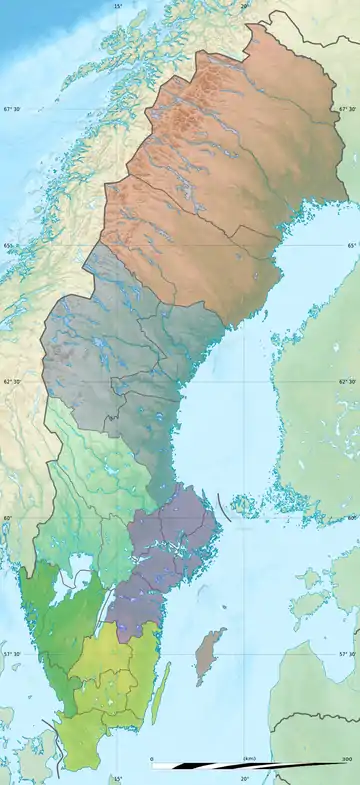 Military subdivisions of Sweden is located in Swedish Military Areas 1989