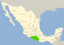 Symphyotrichum hintonii native distribution map: Mexico — Guerrero.