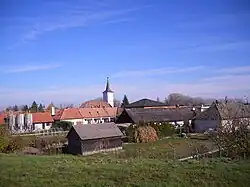 The view of the village from the Danube