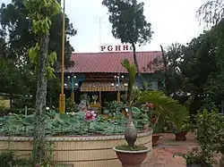 Hòa Hảo religion ancestors worshiping temple in Phú Tân