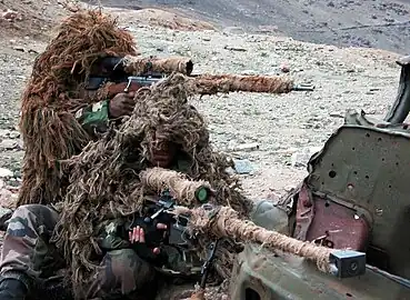 Snipers of the 2nd Foreign Parachute Regiment section de tireurs d'élite (Sniper) France deploying a PGM Hécate II and FR F2 in Afghanistan