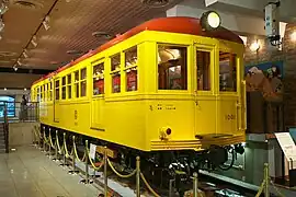 Original 1000 series car preserved at Tokyo Subway Museum