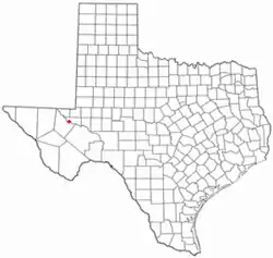 Location of Barstow, Texas