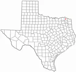 Location of Clarksville, Texas