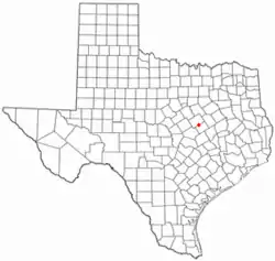 Location of Golinda, Texas