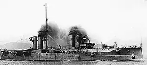 The Italian cruiser San Marco in August 1910