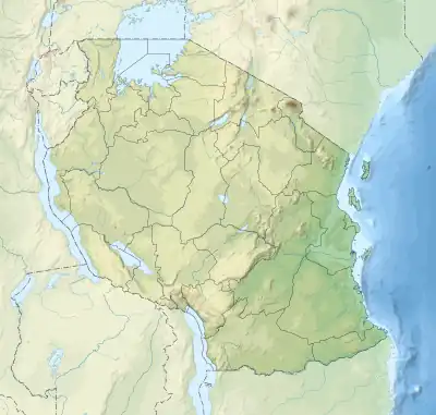 Map showing the location of Saanane Island National Park