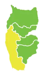 Map of Tartus District within Tartus Governorate