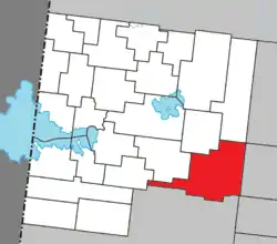 Location within Abitibi-Ouest RCM