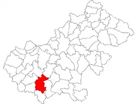 Location in Satu Mare County