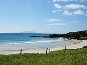 Tāwharanui Regional Park at low tide