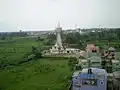 View of the temple from an elevated platform