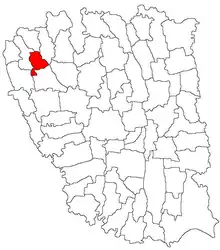 Location in Galați County