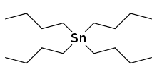 Tetrabutyltin colorless oil, precursor to the other butyl-tin compounds