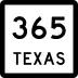 State Highway 365 marker