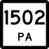 Principal Arterial State System 1502 marker